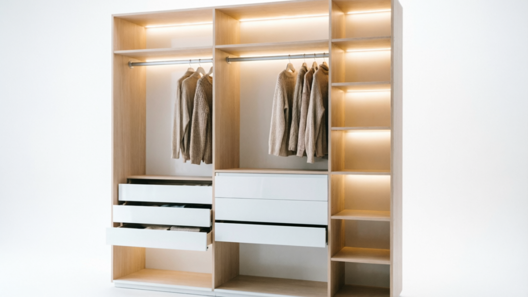 衣柜设计全攻略：功能分区、材料选择与人体工学布局